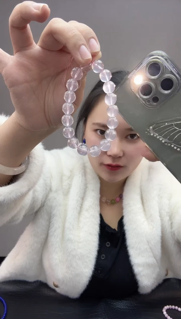 未镶嵌手链水晶天然六芒光粉水69