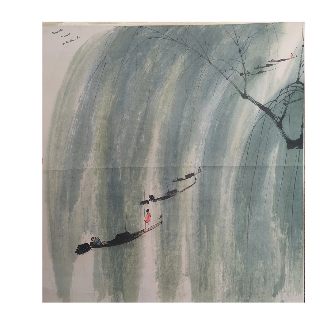 LOT.034 庆远《春风杨柳》68*66cm 纸本设色立轴