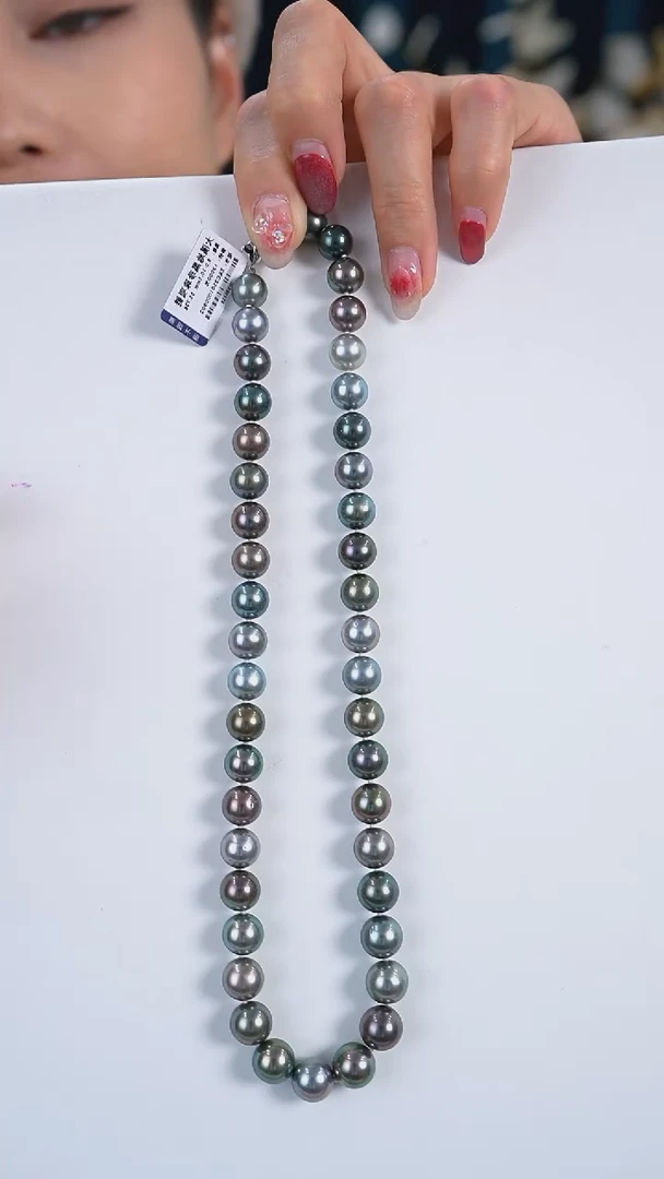 【闪购商品】海水珍珠项链银S925镶嵌9.0-10.5mm大溪地项链