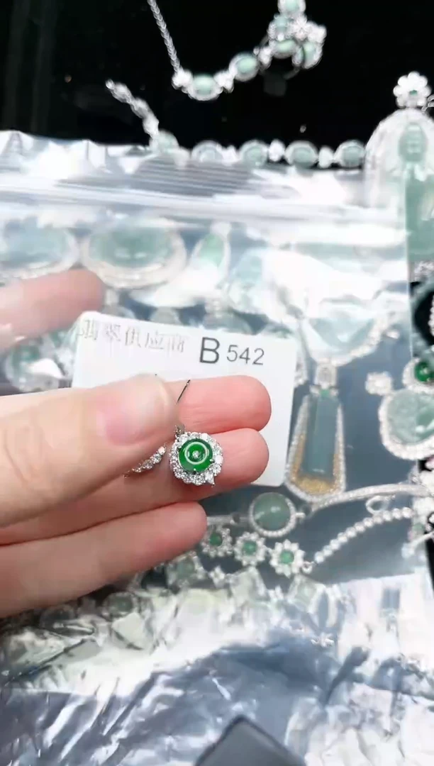 【闪购商品】翡翠颈饰未镶嵌542赠皮绳