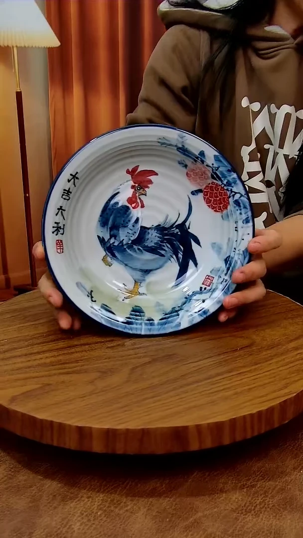 摆件陶景德镇手工手绘釉下彩陶瓷