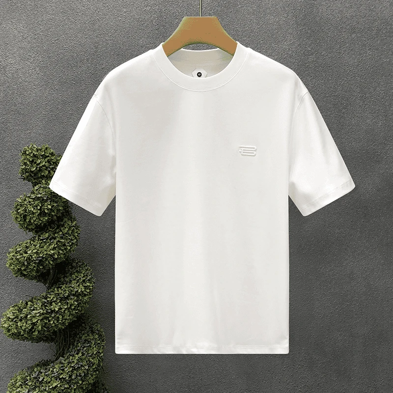 「金小姐」男款刺绣logo棉T～