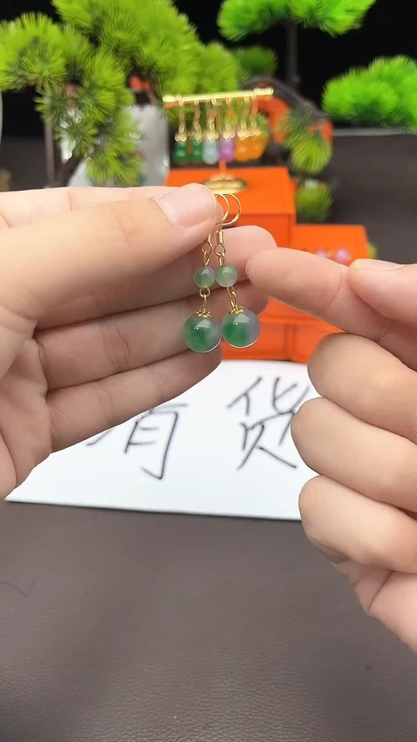 【闪购商品】玛瑙/玉髓耳钉银S925镶嵌309000