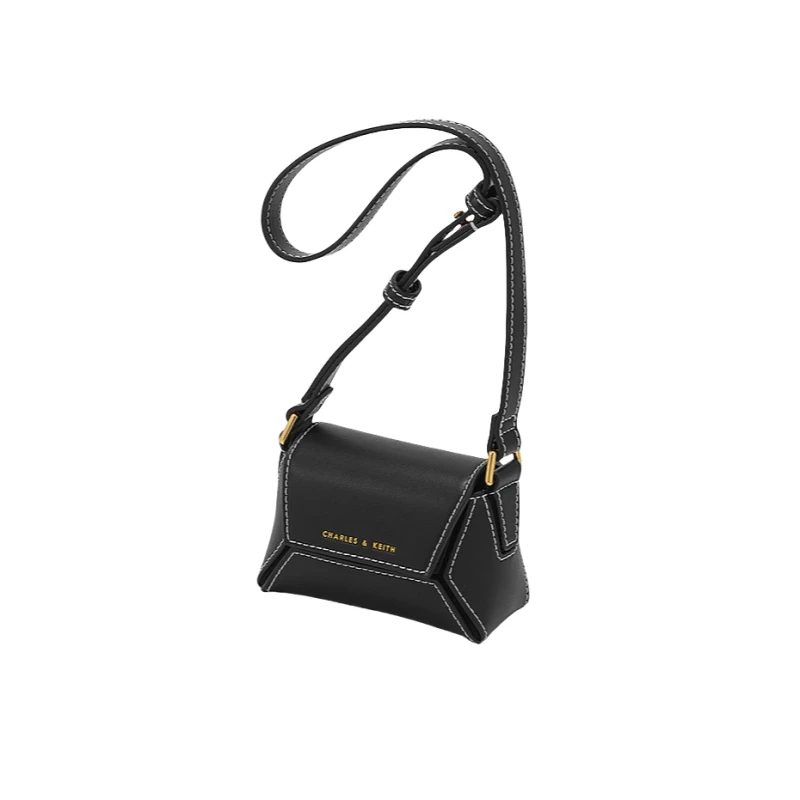 99新 CHARLES & KEITH 小CK时尚零钱包60781906【杨三宝】复古质感