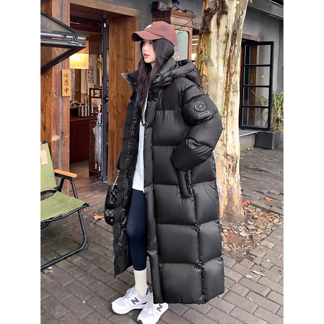 长款连帽棉服棉衣女2025冬季新款韩版宽松加厚面包服棉袄外套