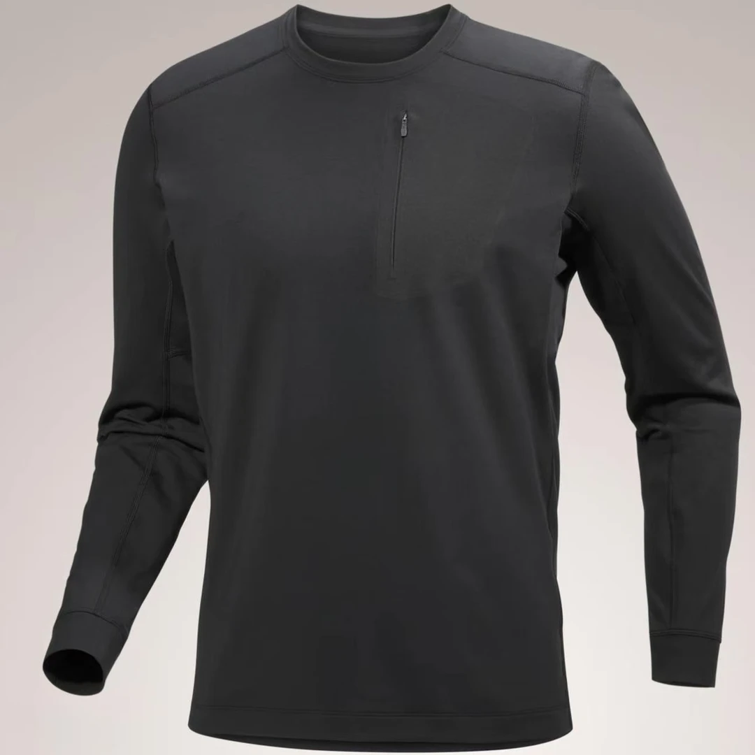 【RHO-LT】圆领新款锁温保暖吸湿排汗抓绒圆领长袖