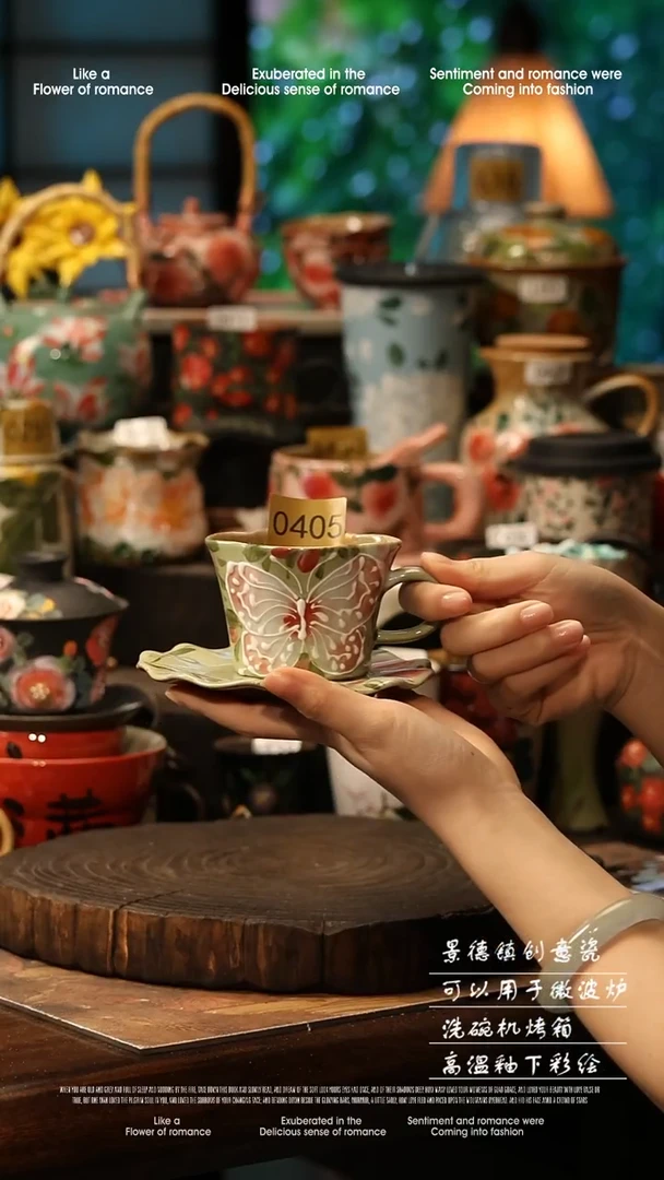 陶瓷景德镇高温釉下彩手工手绘款式@A0405@