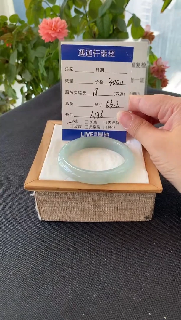 未镶嵌手镯翡翠53.5圈口 L138编码