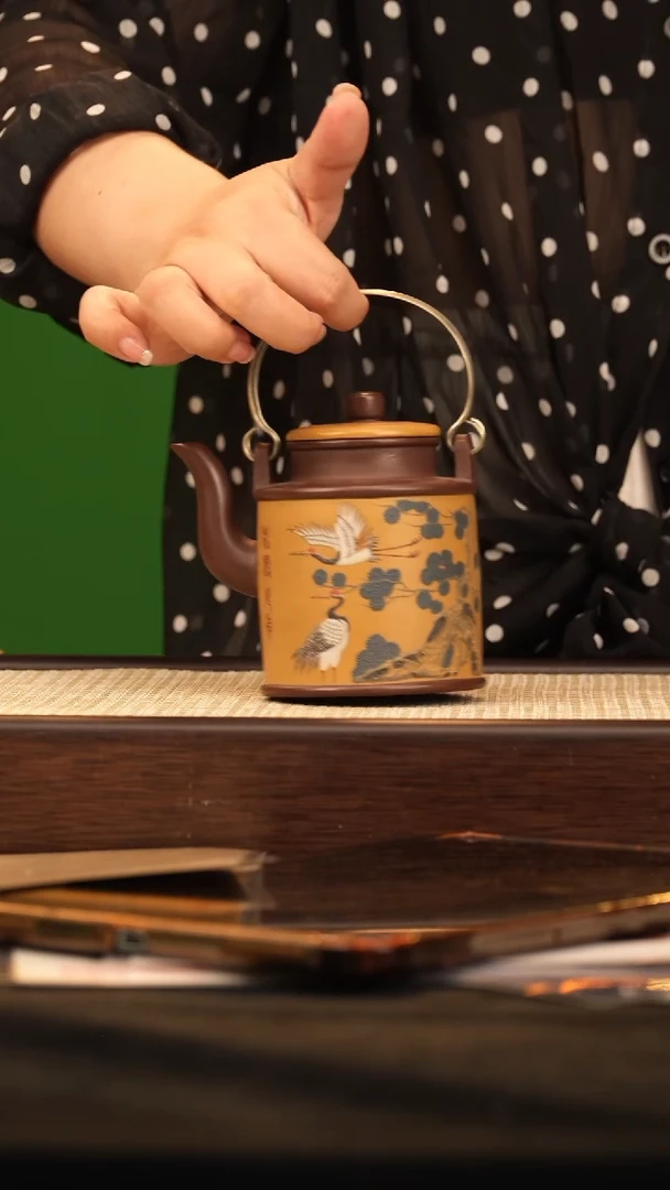 茶壶紫砂GSZ仙松鹤洋桶