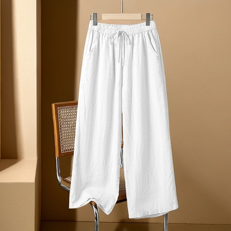 清仓捡漏外贸品牌折扣中年阔腿裤女夏季薄款宽松高腰休闲太极裤子