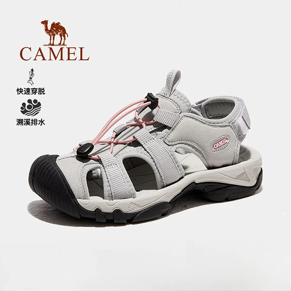 骆驼户外女鞋2025夏季新款时尚包头凉鞋沙滩鞋透气防滑耐磨溯溪鞋