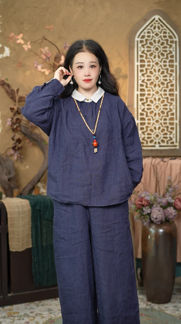 李李子/ 鸢尾花衬衣套装