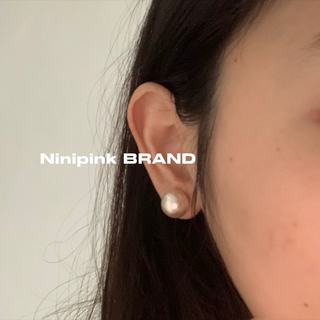 非金属仿珍珠耳饰 庄不腻新款【沉沦】珍珠耳钉肌理感925银针耳饰