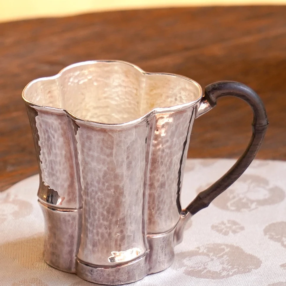 树屿集 自营|《银 肆竹杯》 文人茶器