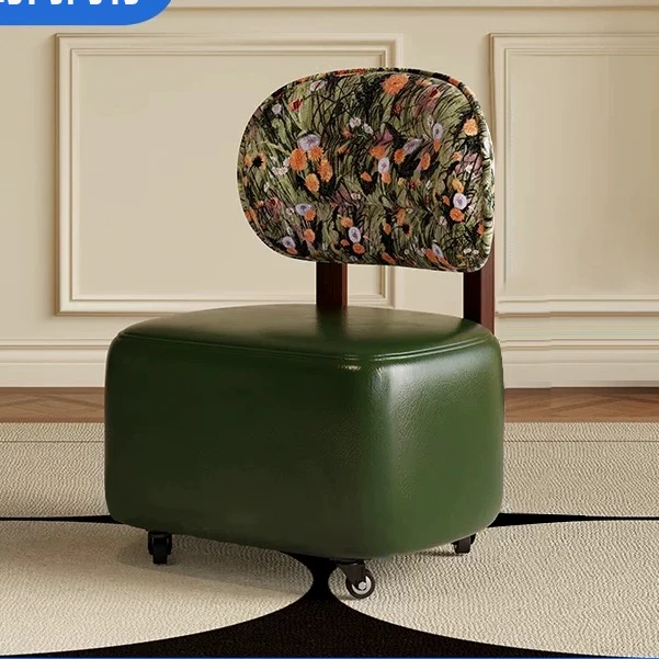 1【绿色超级溜溜沙发】带轮滑可移动客厅家用轻奢简约单人茶几沙发