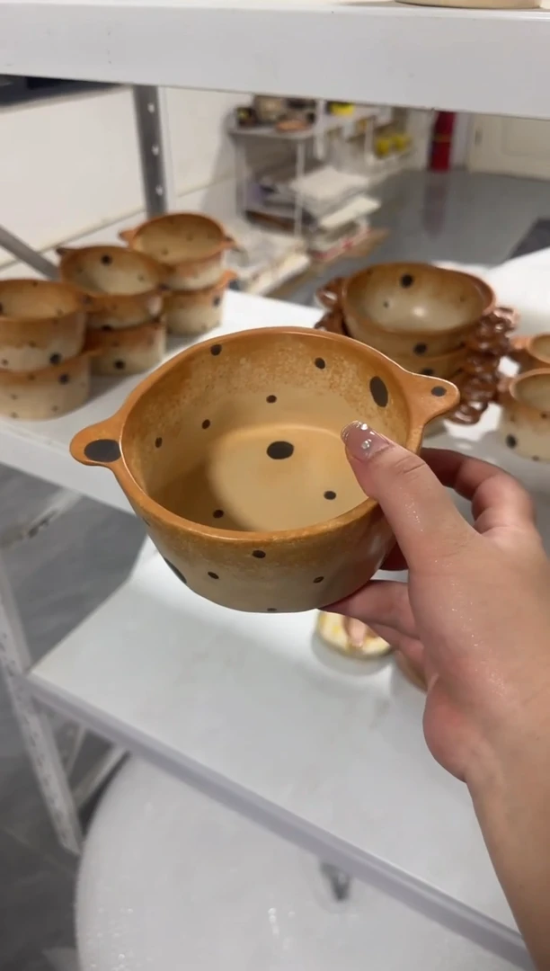 陶瓷珍珠点点碗【十里高温釉下彩陶瓷】