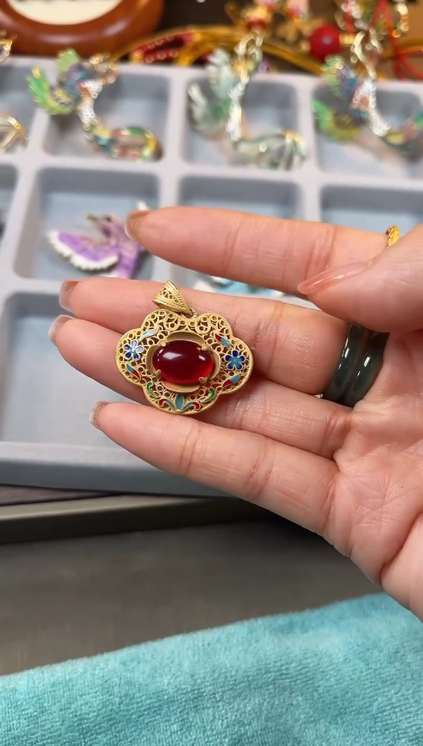 【闪购商品】如意珐琅景泰蓝吊坠