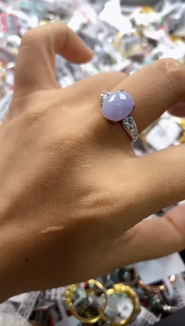 银S925镶嵌戒指翡翠131313---10