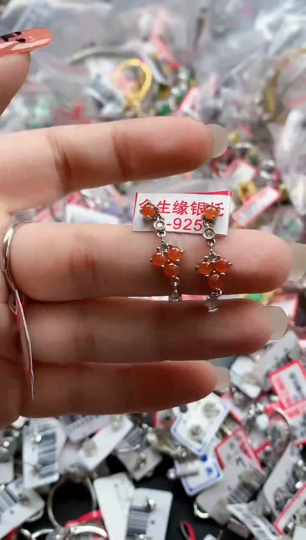 银S925镶嵌戒指翡翠天然A货缅甸翡翠