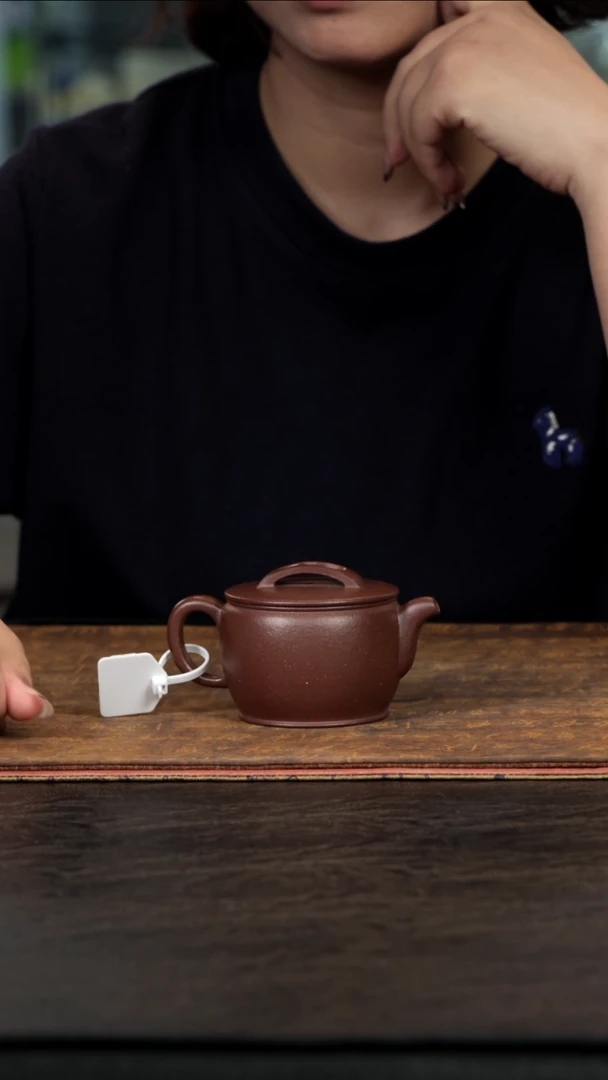 茶壶紫砂面缸汉瓦老紫泥120cc
