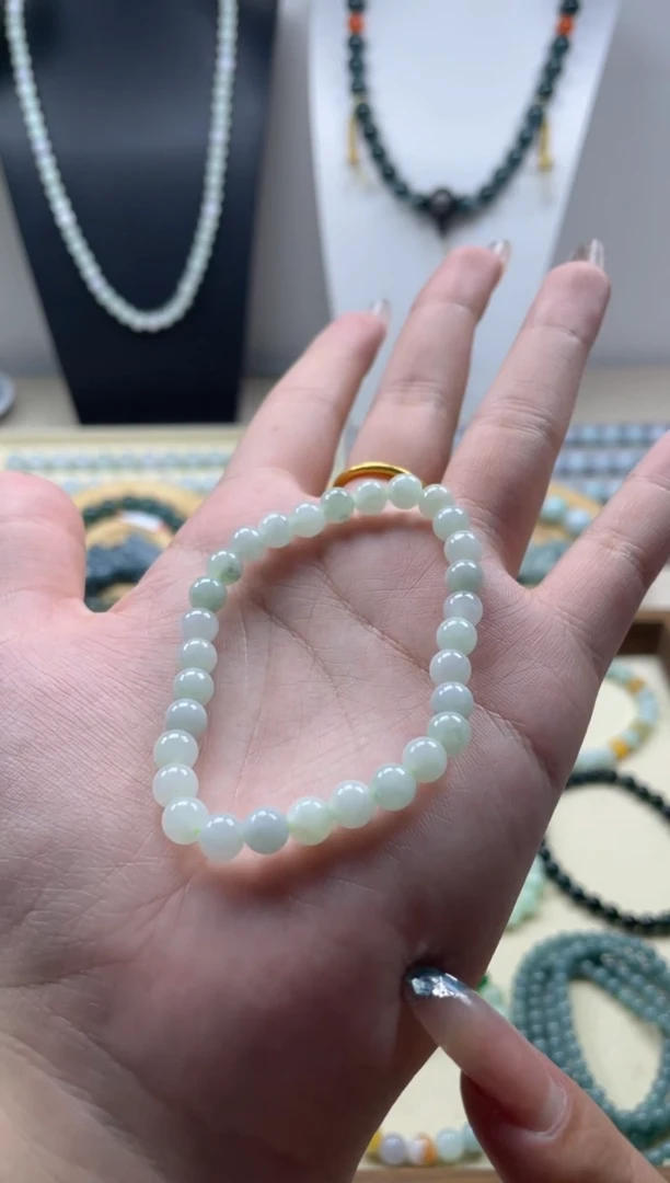 未镶嵌手串翡翠6mm手串