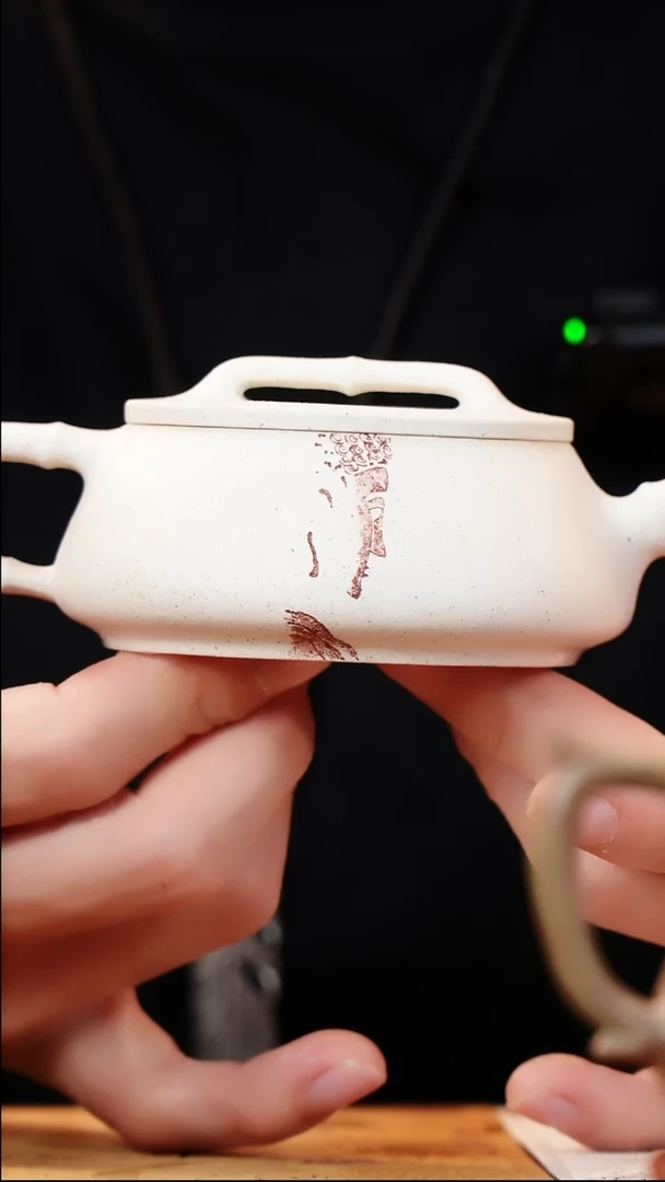 茶杯紫砂羊脂白玉段改良版汉瓦仿生竹节