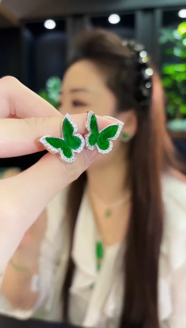 未镶嵌翡翠耳饰0909缅料A货/多样性发货/一件