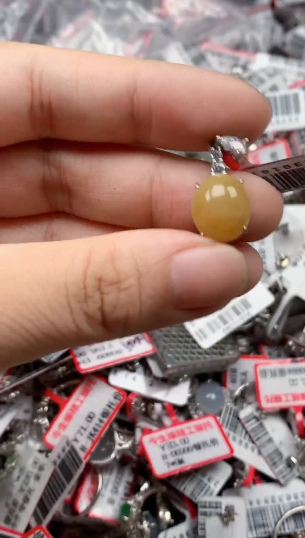银S925镶嵌戒指翡翠天然A货缅甸翡翠