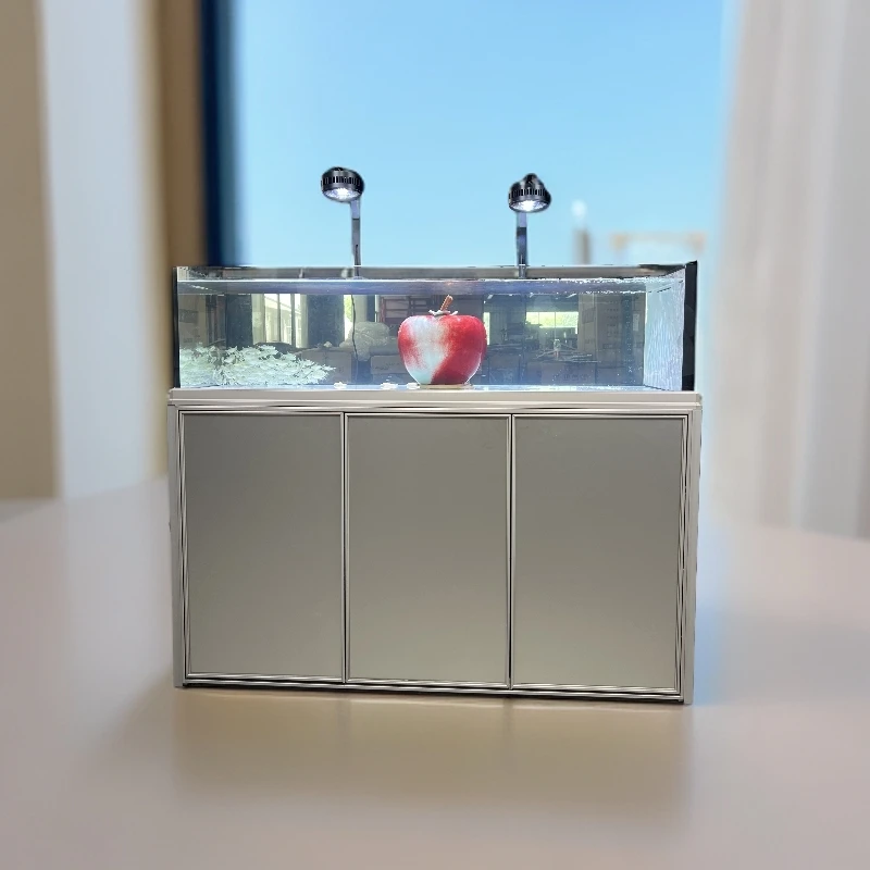 名亨鱼缸极窄溢流兰寿缸溪流缸吉罗缸办公室客厅超白玻璃水刀切割