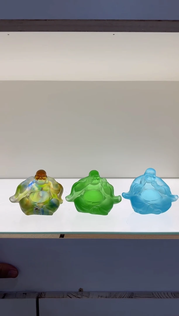 手工艺品琉璃三不弥勒