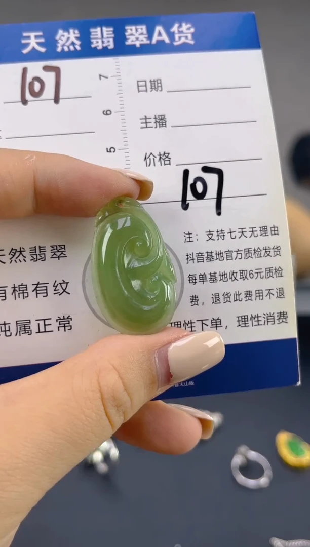 翡翠未镶嵌颈饰天然A货翡翠   107