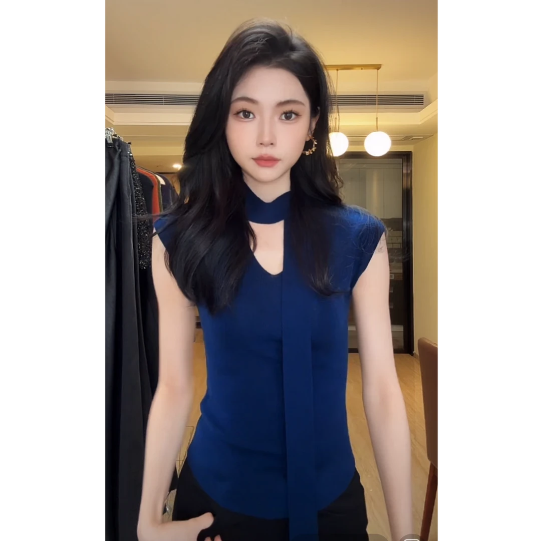 ZOUYASHIFA 气质显瘦打底T恤飞肩针织衫 YSA8814