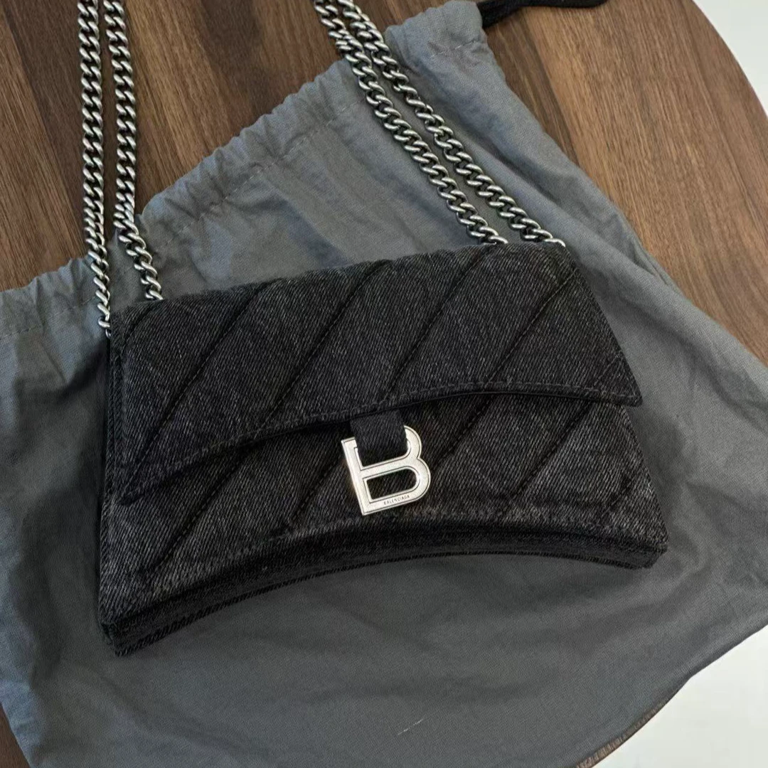 99新 Balenciaga/巴黎世家 沙漏 牛仔 XS码 斜挎包