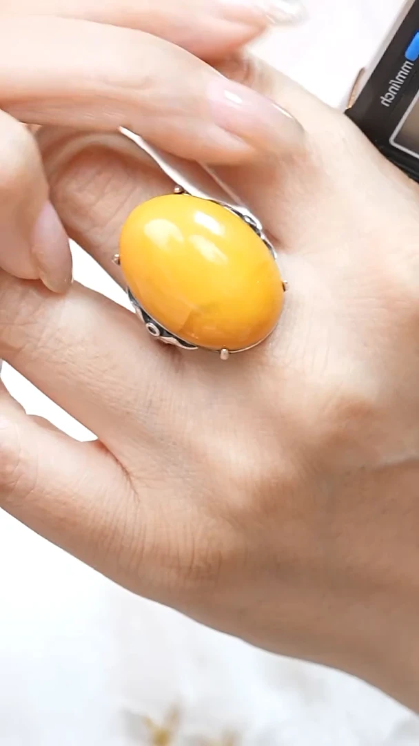 银S925镶嵌蜜蜡珠宝奇石1511天然蜜蜡珠宝奇石全部保真