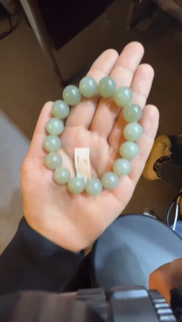 未镶嵌手串和田玉且末近矿高清白手串（产地直发）