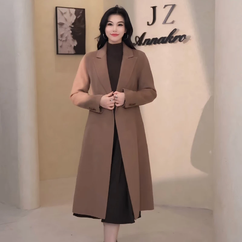 JZ玖姿JWED72122秋冬长大衣女装2025新款时尚洋气百搭女装