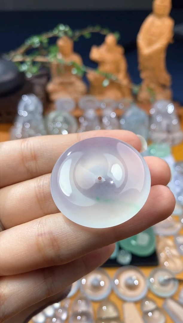 吊坠(不含链)未镶嵌翡翠平安扣