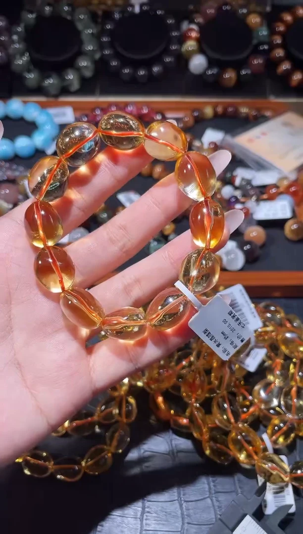 未镶嵌手链水晶A****y黄水晶手链