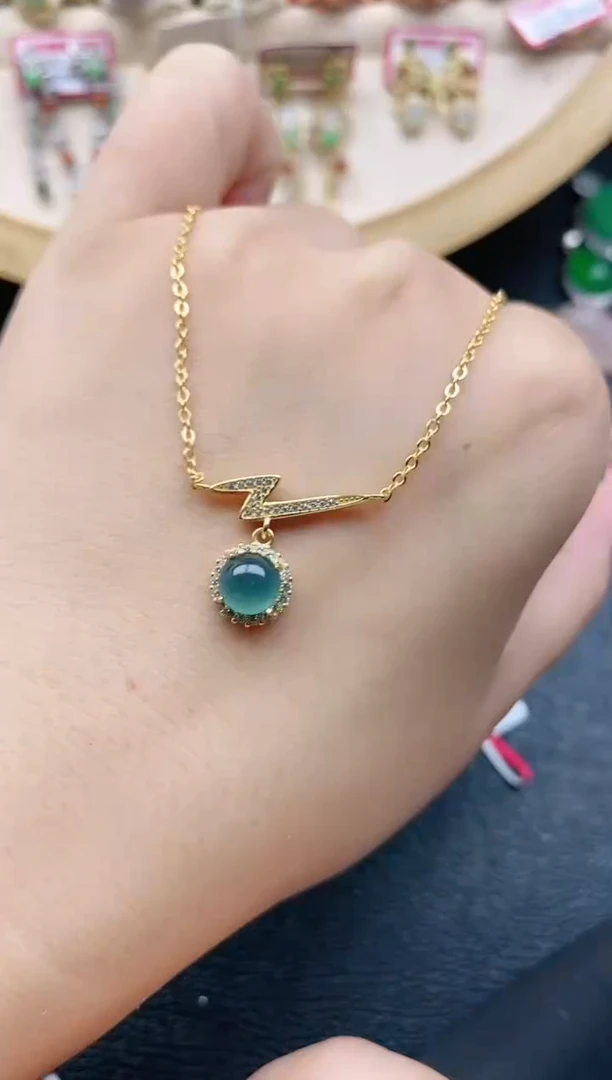 翡翠戒指银S925镶嵌1