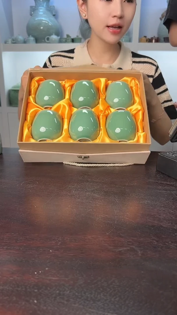 龙泉云间青瓷小米茶器