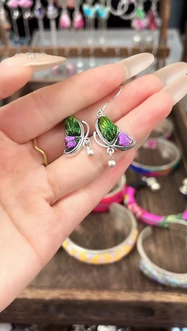 织绣民族风非遗老绣苗银饰品720