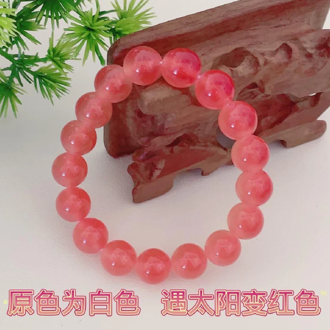 非金属树脂手链  变色手串海云母遇阳光紫外线会变色百搭手链