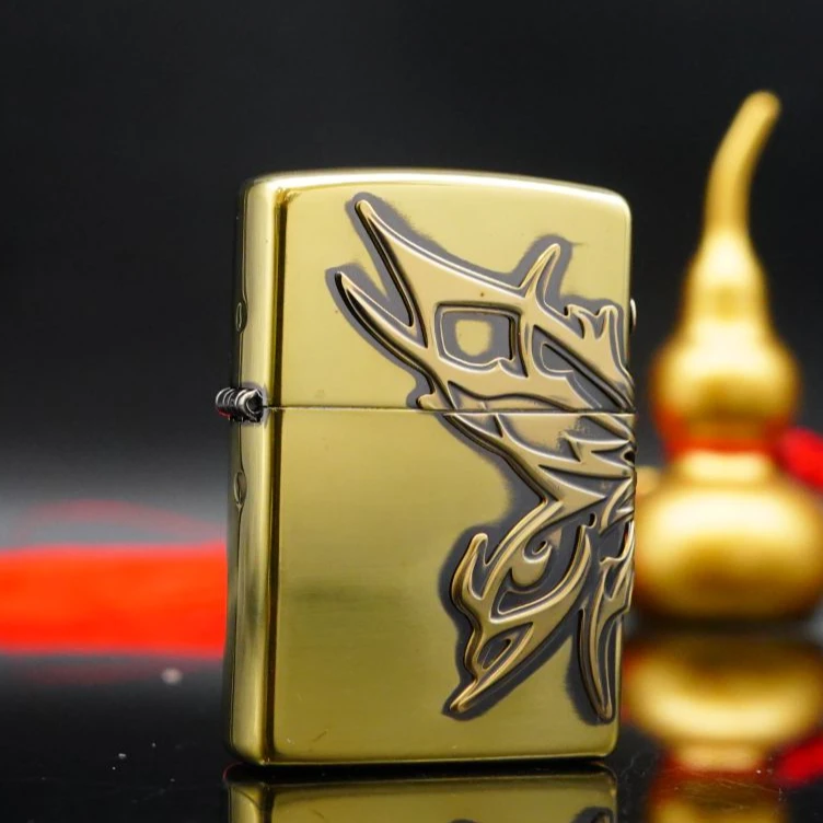 ZIPPO/之宝打火机 蝴蝶面徽章日版常规黄铜贴章 RBJ1