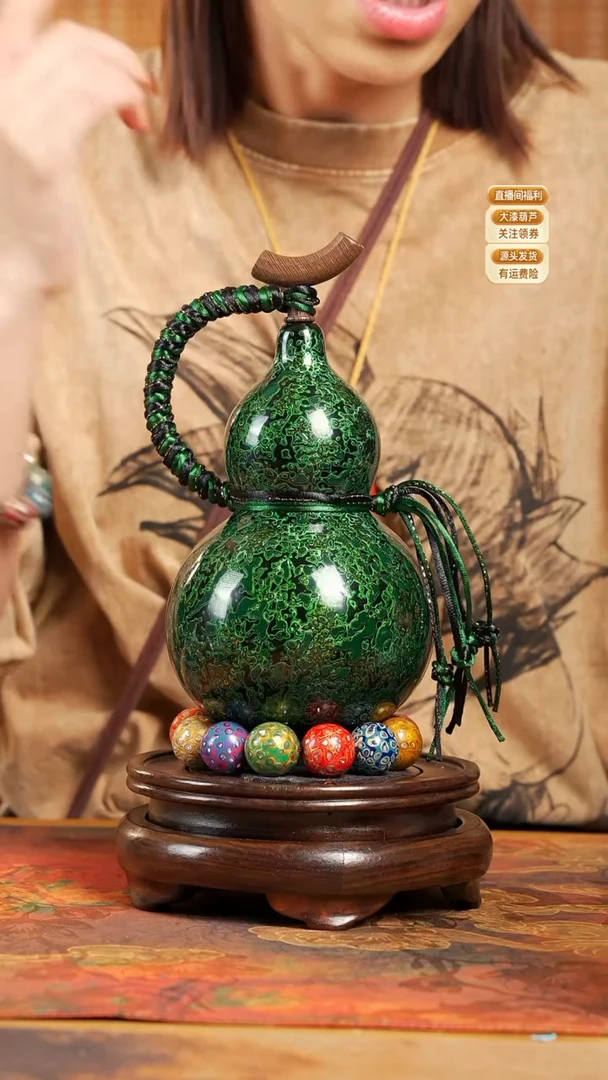 WD137漆艺酒葫芦不包手串及旋转底座