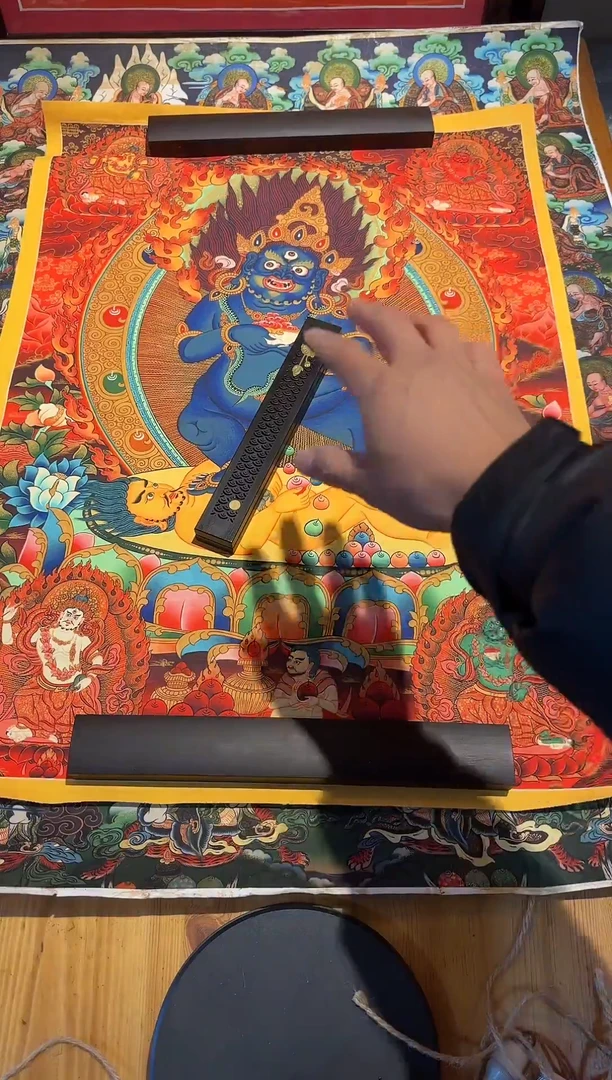 装裱画16174 黑老爷