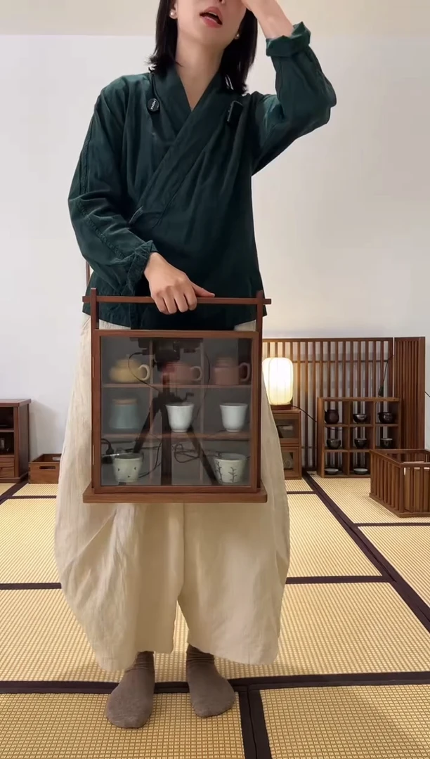 黑胡桃木提梁九宫格