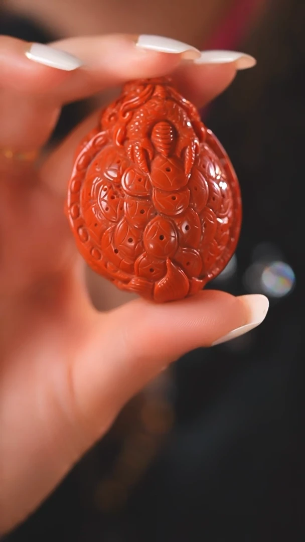 未镶嵌摆件南红玛瑙LG-1 精雕龙龟 风氺 摆件