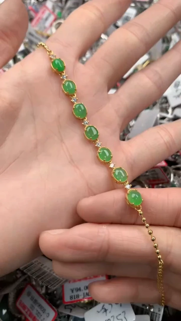 银S925镶嵌戒指翡翠777   4