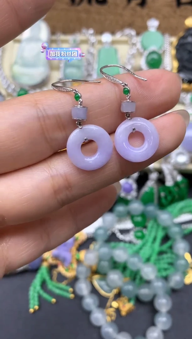 【闪购商品】翡翠耳饰18K金镶嵌107-中国好珍宝