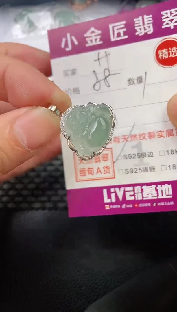 翡翠银S925镶嵌颈饰开*果·